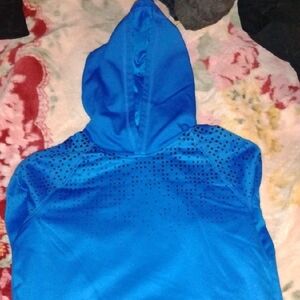 Blue Hoodie with Black Accents